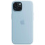 Чехол-накладка Apple iPhone 15 Plus Silicone Case with MagSafe Light Blue (MWNH3)