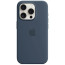 Чехол-накладка Apple iPhone 15 Pro Max Silicone Case with MagSafe Storm Blue (MT1P3)
