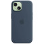Чехол-накладка Apple iPhone 15 Silicone Case with MagSafe Storm Blue (MT0N3)