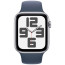 Apple WATCH SE GPS + Cellular 40mm Silver Aluminum Case with Storm Blue Sport Band M/L (MRGL3)