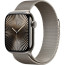 Apple Watch Series 10 46mm Natural Titanium Case with Natural Milanese Loop M/L (MWYC3)