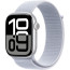 Apple Watch Series 10 GPS + Cellular 42mm Silver Aluminium Case with Blue Cloud Sport Loop (MWX53)