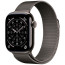 Apple Watch Series 11 46mm Slate Titanium Case with Slate Milanese Loop S/M (MFD34)