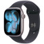 Apple Watch Series 11 42mm Space Gray Aluminium Case with Black Sport Band M/L (MEQX4)