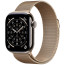 Apple Watch Series 11 46mm Natural Titanium Case with Gold Milanese Loop S/M (MFAY4/MGJ44)
