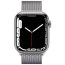 Apple WATCH Series 7 45mm GPS + Cellular Silver Stainless Steel Case with Silver Milanese Loop (MKJE3)