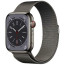 Apple WATCH Series 8 45mm Graphite Stainless Steel Case with Milanese Loop Graphite (MNKW3/MNKX3)