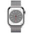 Apple WATCH Series 8 45mm Silver Stainless Steel Case with Milanese Loop Silver (MNKG3/MNKJ3)
