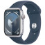 Apple WATCH Series 9 45mm Silver Aluminium Case with Storm Blue Sport Band S/M (MR9D3)