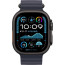 Apple Watch Ultra 2 Black Titanium Case with Navy Ocean Band (MYPA3)