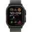 Apple Watch Ultra 2 Black Titanium Case with Green Trail Loop S/M (MYQ33)
