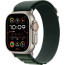 Apple Watch Ultra 2 Natural Titanium Case with Dark Green Alpine Loop Large (MXMW3)