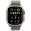 Apple Watch Ultra 2 Titanium Case with Green/Gray Trail Loop M/L (MRF43)