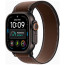 Apple Watch Ultra 4 Black Titanium Case with Dark Umber Trail Loop