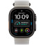Apple Watch Ultra 4 Black Titanium Case with Translucent Gray Ocean Band (MJCT4+MKAQ4)