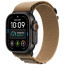 Apple Watch Ultra 4 Black Titanium Case with Desert Alpine Loop Small (MJCT4+MKF34)