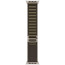 Apple Watch Ultra 4 Natural Titanium Case with Dark Olive Alpine Loop Medium (MJCR4+MK7A4)
