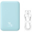 Внешний аккумулятор Baseus Magnetic Mini Air Wireless Fast Charge 10000mAh 20W с кабелем Galaxy Blue (P10059001313-00)