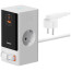 Сетевое зарядное устройство Baseus PowerCombo Digital PowerStrip 2AC+1U+1C+Retractable-C 65W White (PSLR000602)