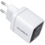 Сетевое зарядное устройство Choetech 35W GaN Dual USB-C Display Wall Charger White (PD6051-WH)