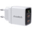Сетевое зарядное устройство Choetech 35W GaN Dual USB-C Display Wall Charger White (PD6051-WH)