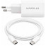 Сетевое зарядное устройство Monblan 30W USB-C + кабель USB-C to USB-C White