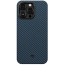 Чехол-накладка Pitaka MagEZ Case 3 Twill 1500D for iPhone 14 Pro Black/Blue (KI1408P)
