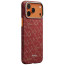 Чехол Pitaka Ultra-Slim Case Monogram Red/Gold for iPhone 17 Pro (KI1702PTK)