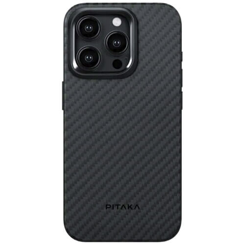 Чехол-накладка Pitaka MagEZ Case Pro 4 Twill 1500D Black/Grey for iPhone 15 Pro Max (KI1501PMP)