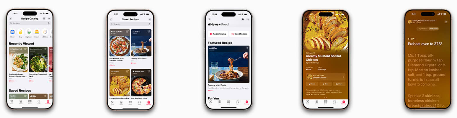Обновление Apple News+: новый раздел Food