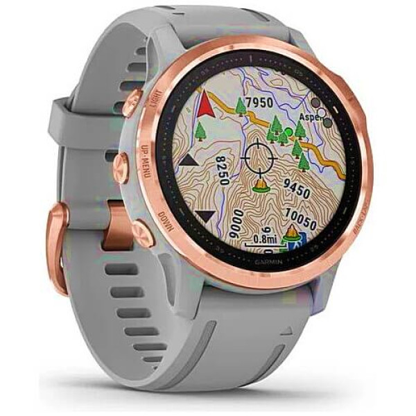 Смарт-годинник Garmin Fenix 6S Rose Gold-tone with Powder Gray Band (010-02159-21) ГАРАНТІЯ 3 міс.