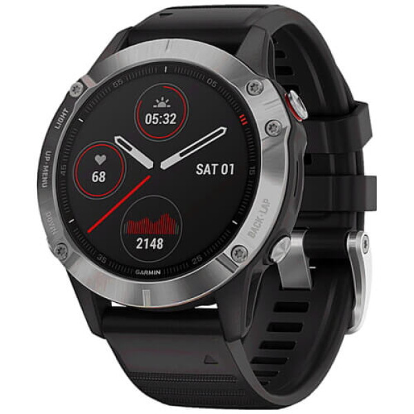 Смарт-годинник Garmin Fenix ??6 Silver with Black Band (010-02158-00) ГАРАНТІЯ 3 міс.