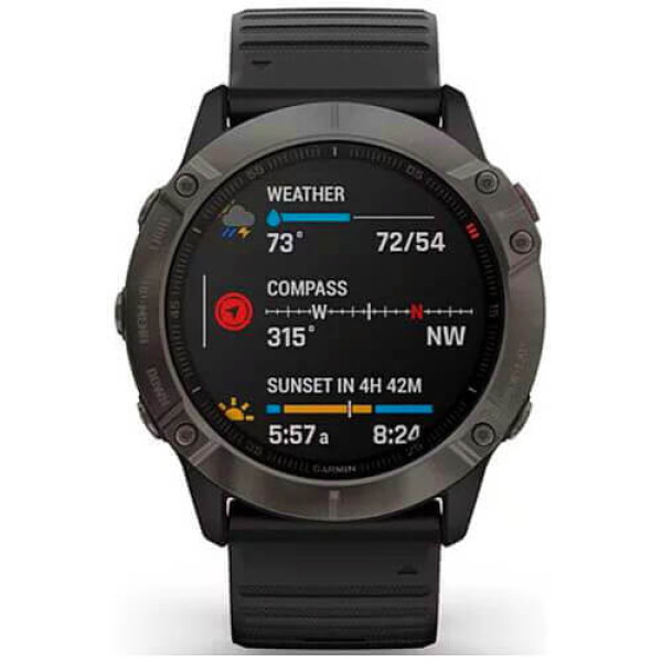 Смарт-годинник Garmin Fenix ??6X Carbon Gray DLC with Black Band (010-02157-11) ГАРАНТІЯ 3 міс.