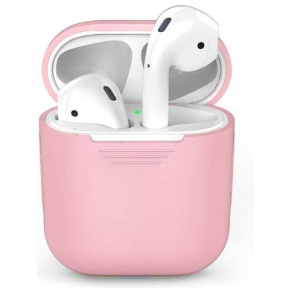 Чохол для навушників AhaStyle Silicone Case for AirPods Pink (X001GH10W9)
