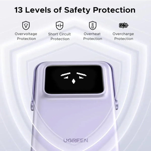 Зовнішній акумулятор UGREEN Uno 10000mAh Qi2 Purple (45337)