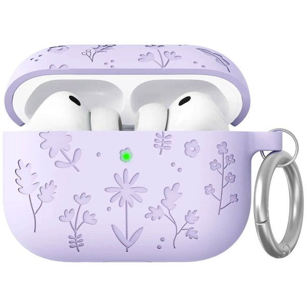 Чохол AhaStyle Flower Silicone Case for Airpods Pro 3 Lavender (CP-WG186-LP)