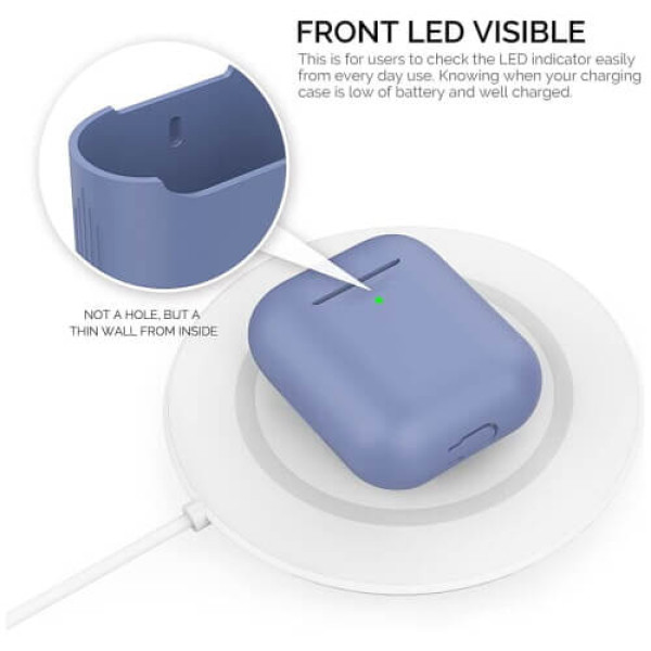 Чохол для навушників AhaStyle Silicone Case for AirPods Midnight Blue (X001CWRP4P)