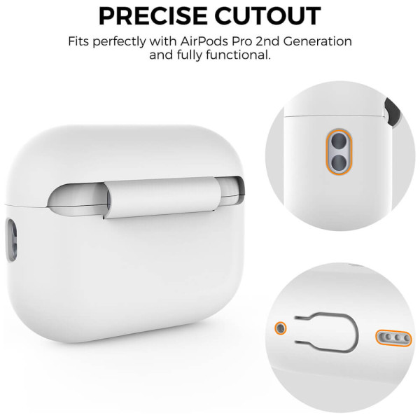 Чохол AhaStyle Silicone Case for Airpods Pro 2 with strap White (CP-187-2-C-WE)