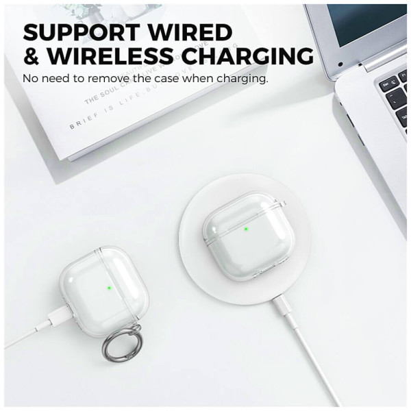 Чохол AhaStyle Transparent TPU Case for Airpods 4 Clear with Cleaning Pen Kit (CP-WG164-CR)