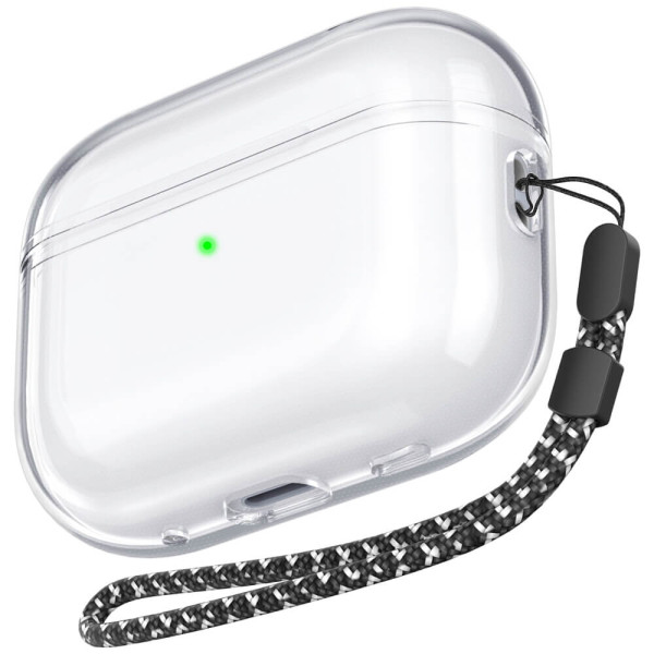 Чохол AhaStyle Transparent TPU Case for Airpods Pro 2 with strap Clear (CP-WG94-J-CR)