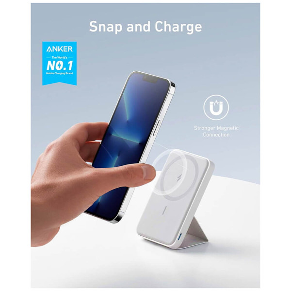 Додатковий акумулятор Anker 622 Magnetic MagGo 5000mAh Dolomite White (A1614021)