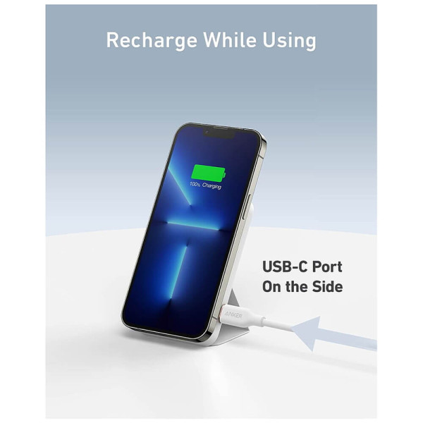 Додатковий акумулятор Anker 622 Magnetic MagGo 5000mAh Dolomite White (A1614021)