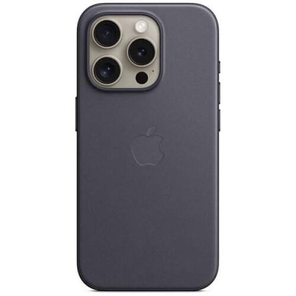 Чохол-накладка Apple iPhone 15 Pro FineWoven Case with MagSafe Black (MT4H3)