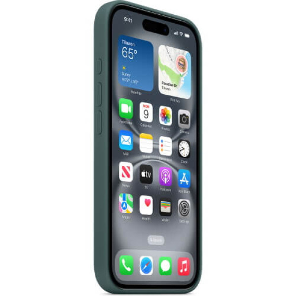 Чохол Apple iPhone 16 Silicone Case with MagSafe Lake Green (MYY83)