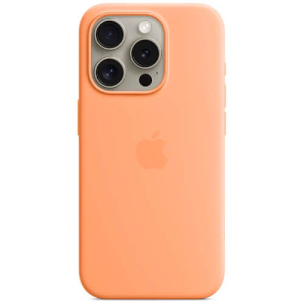 Чохол-накладка Apple iPhone 15 Pro Max Silicone Case with MagSafe Orange Sorbet (MT1W3)