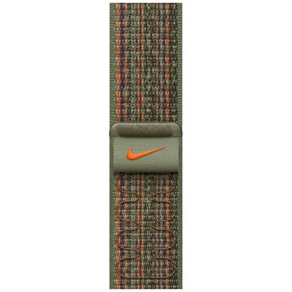 Ремінець Apple Watch 45/49/44/42mm Sequoia/Orange Nike Sport Loop (MTL63)
