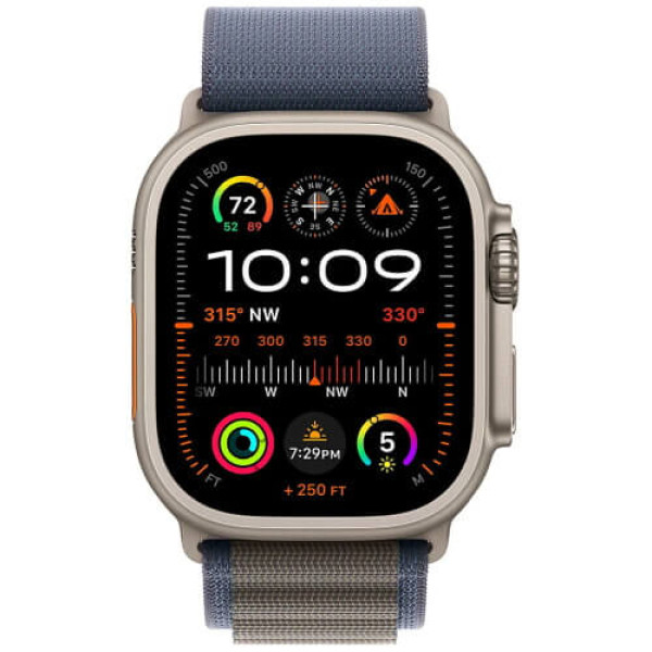 Ремінець Apple Watch 49mm Alpine Loop Blue Medium (MT5L3)