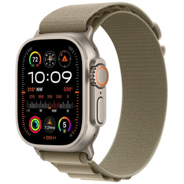 Ремінець Apple Watch 49mm Alpine Loop Olive Medium (MT5U3)