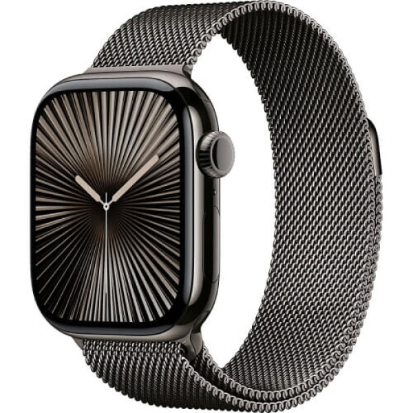 Apple Watch Series 10 42mm Slate Titanium Case with Slate Milanese Loop (MX053)