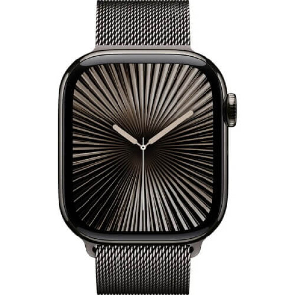 Apple Watch Series 10 46mm Slate Titanium Case with Slate Milanese Loop S/M (MC7R4)